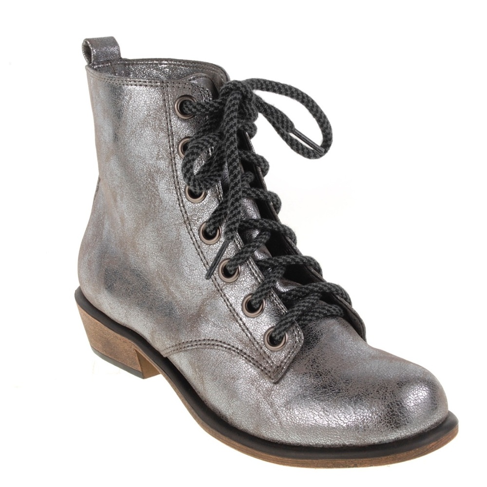 Mossimo Supply Co. Metallic Lace-Up Combat Women’s Boots Size 10 NWT